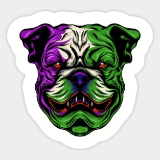 The Mischievous English Bulldog Light Sticker